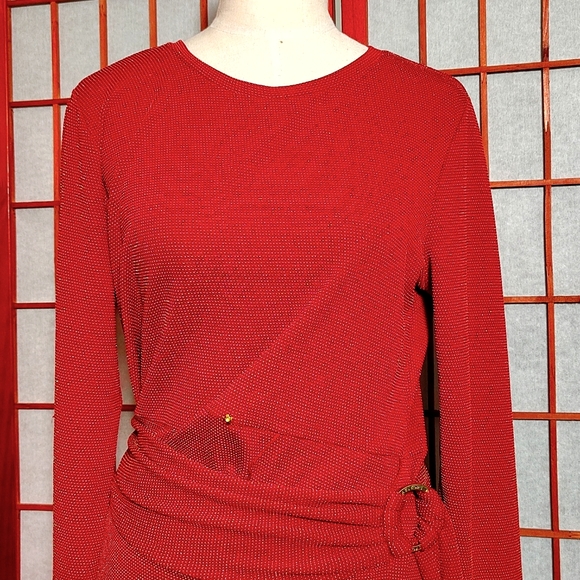 #12 Micheal Kors Crimson Sparkle Dress. Size: M - Picture 2 of 8